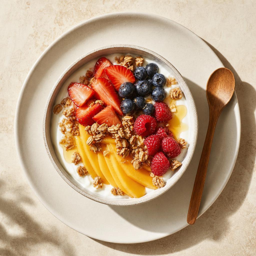 Yogurt griego con frutas
