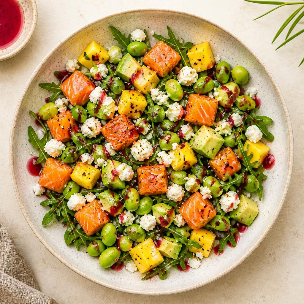 ENSALADA SALMÓN TROPICAL